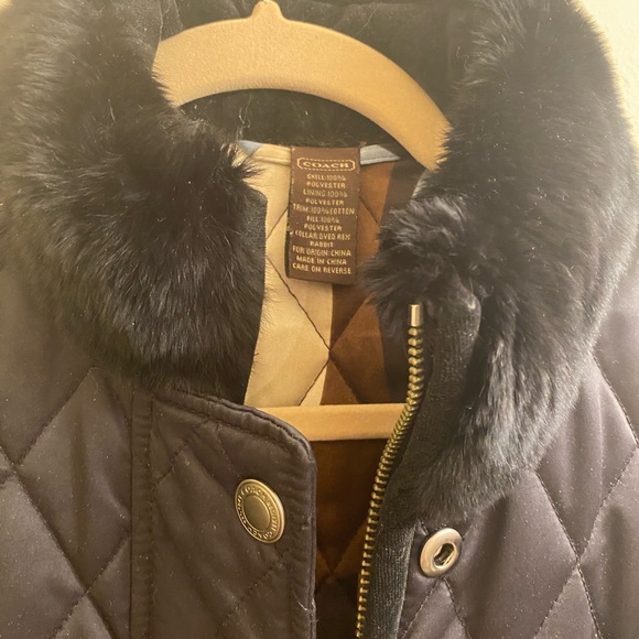 Coach Fur-Collar Quilted Short Jacket - Picture 6 of 11